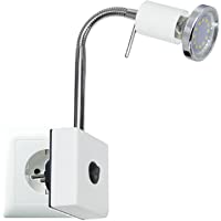 Trango Aplique LED- lámpara de lectura- lámpara de cocina- luz de noche- lámpara de clip- luz de enchufe TG2607W en…